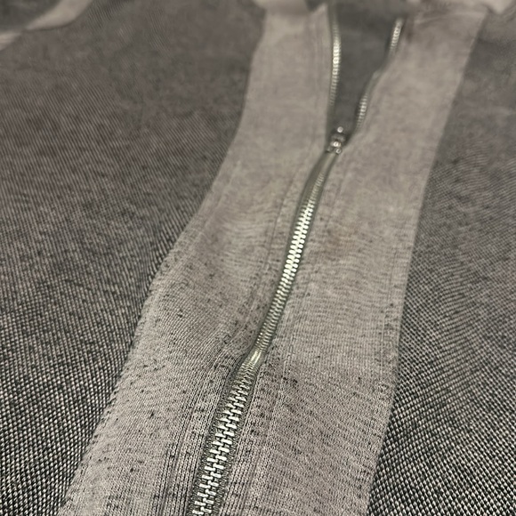 INC Brown weathered Zip Up Dress Sweater with Pockets - Picture 2 of 3